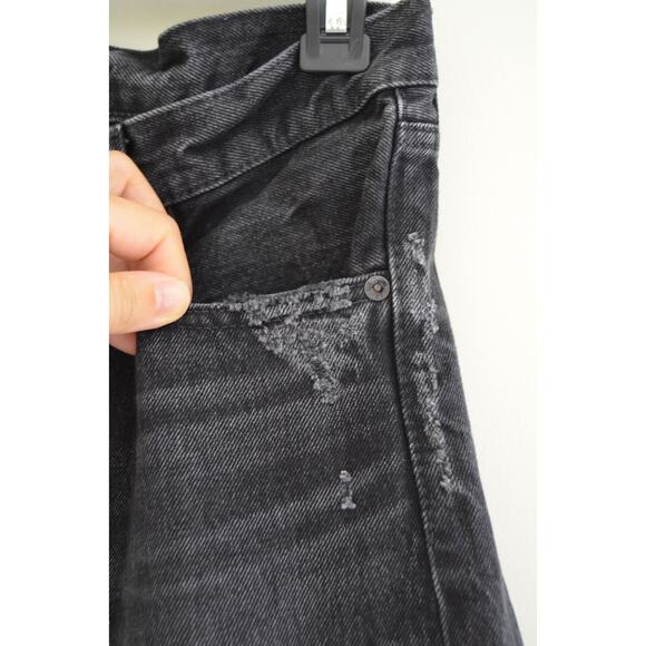 Moussy Jeans Vintage Staley Tapered Rigid Black Size 26 - Picture 2 of 6